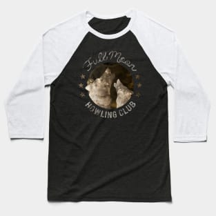 Full Moon Howling Club Baseball T-Shirt